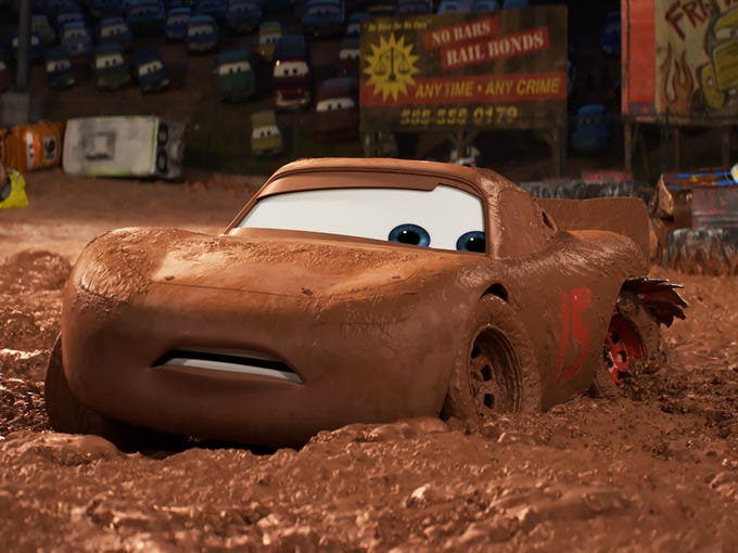 lightning mcqueen name in demolition derby