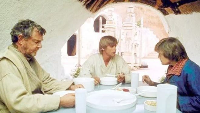 Blue milk is the staple of a growing Jedi Master's breakfast.