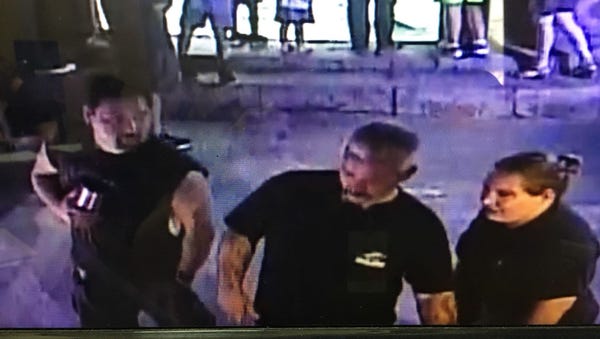 Surveillance video shows three suspects stealing...