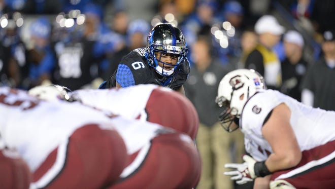UK DE Jason Hatcher during the second half of the University of Kentucky Wildcats Football game against the South Carolina Gamecocks in Lexington, KY. Saturday, October 4, 2014.