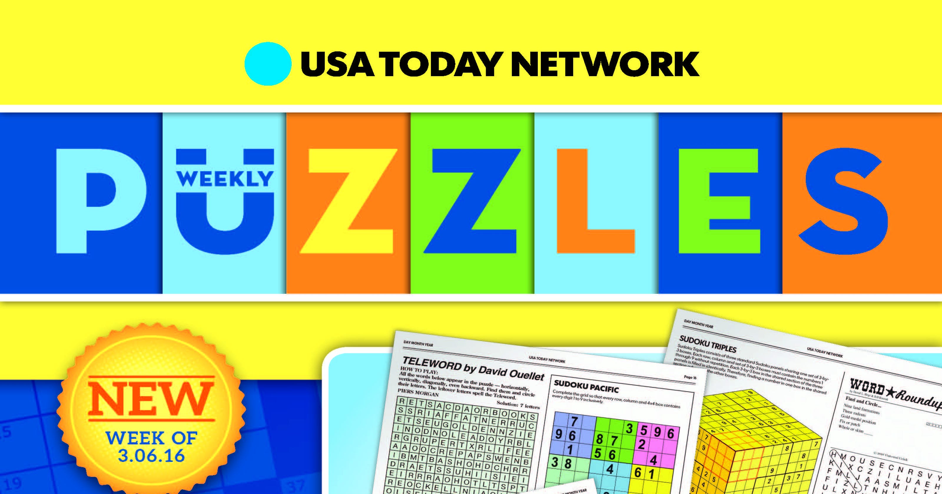 Puzzle galore! New weekly book full of fun and games