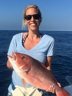 Jordan Davenport, of South Carolina, caught and released this genuine red snapper while fishing May 27 with Capt. Patrick Price of DayMaker charters in Stuart.