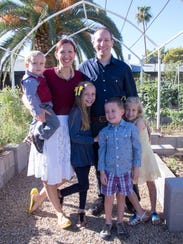 Jolene Kuty and Daniel Gottlieb with their children,