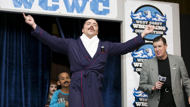 "The Gentleman Brawler" Eric Right will captain one of four teams during an elimination match at West Coast Wrestling Connection “Survival Games” 5 p.m. Sunday, Sept. 4, at the Salem Scottish Rite Center.