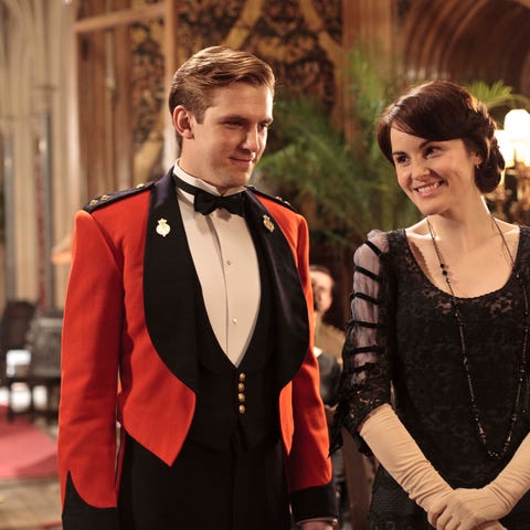 Dan Stevens as Matthew Crawley and Michelle Docker