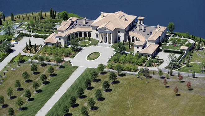 Aerial view of Christel DeHaan's home.