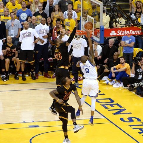 OAKLAND, CA - JUNE 19: Andre Iguodala #9 of the...