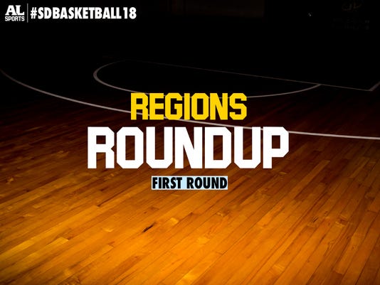 South Dakota High School Basketball A B Boys Regions Roundup