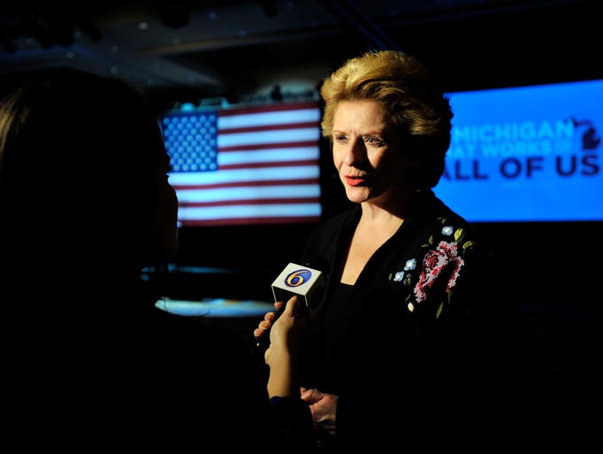 U.S. Senator Debbie Stabenow gives an interview at
