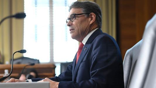 Rick Perry during his confirmation hearing for Secretary of Energy.