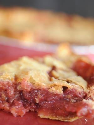 Strawberry rhubarb pie from The Food Florist.