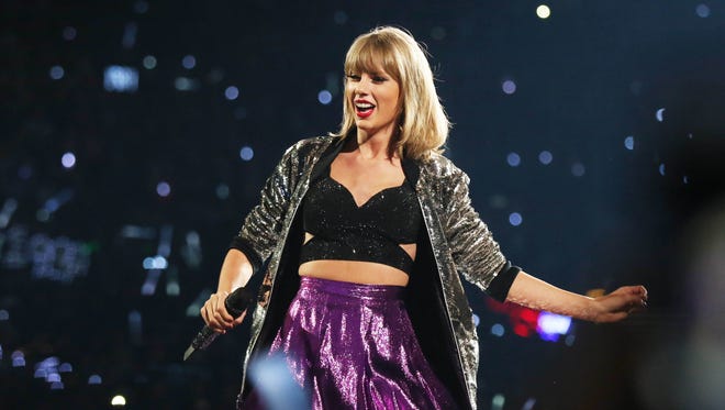 Taylor Swift performs during the "1989" world tour at Staples Center on Saturday, Aug. 22, 2015 in Los Angeles. (Photo by Matt Sayles/Invision/AP)