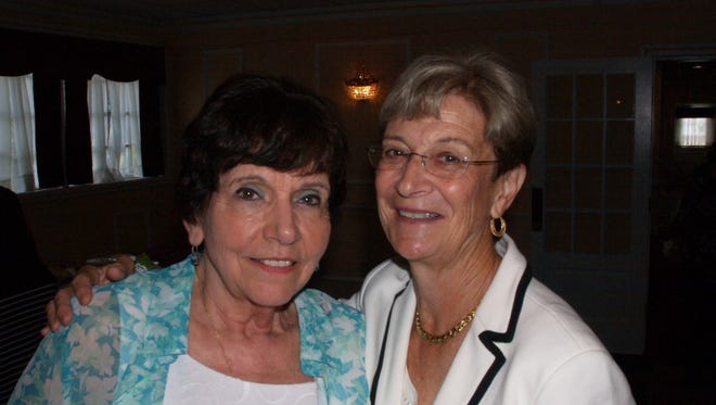 Joan Taylor (Schliewenz), 2000 inductee, with Linda Klusick at the final inductions for the Morris County USBC WBA (women’s) Bowling Hall of Fame that took place at Zeris Inn, Mountain Lakes on Sunday, July 22, 2018.