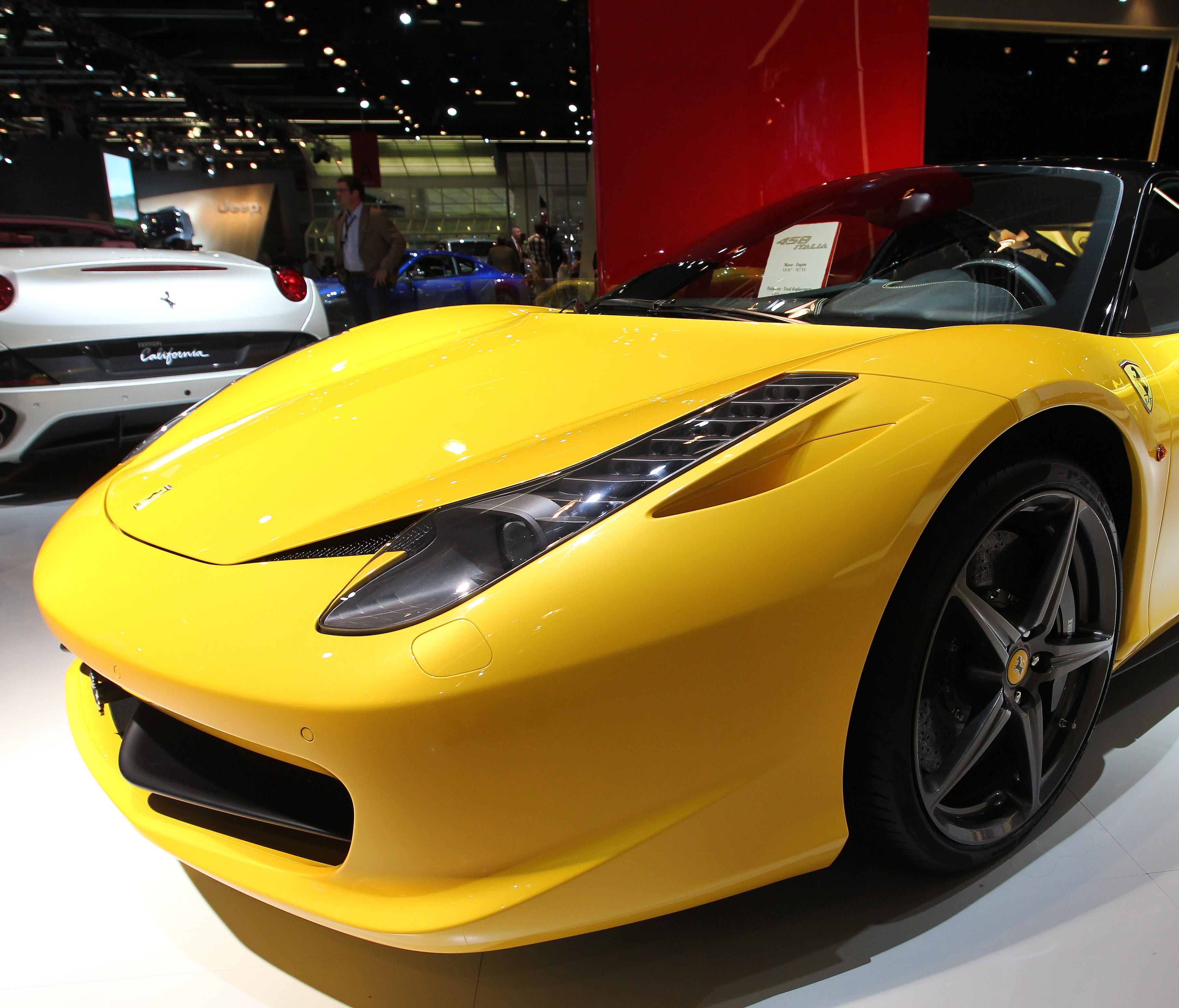 A Ferrari 458 Italia car on display at the international motor show IAA in Frankfurt, Germany, Sept. 14, 2011. Florida attorney James Fowler's says his 2014 Ferrari 458 Italia Spider was given to the wrong person by a hotel valet. a convertible and a