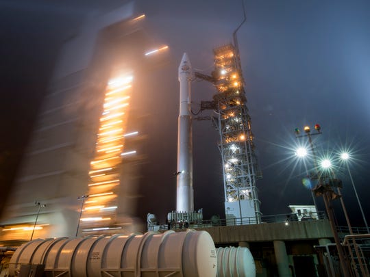 The SLC-3 mobile service tower has been brought back to