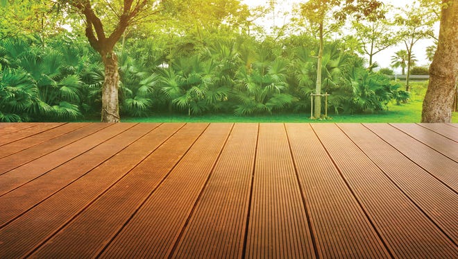 Composite decking can mimic the look of wood, but requires much less maintenance.