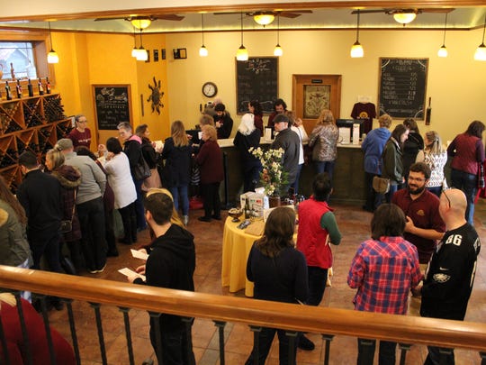 Bellview Winery was packed Saturday afternoon during the first day of its Wine and Chocolate Weekend.