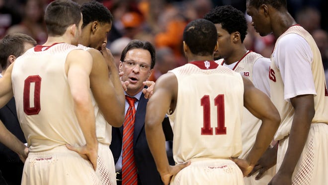 Is there a return to the NCAA tournament on the cards this season for Tom Crean (center) and the Hoosiers?