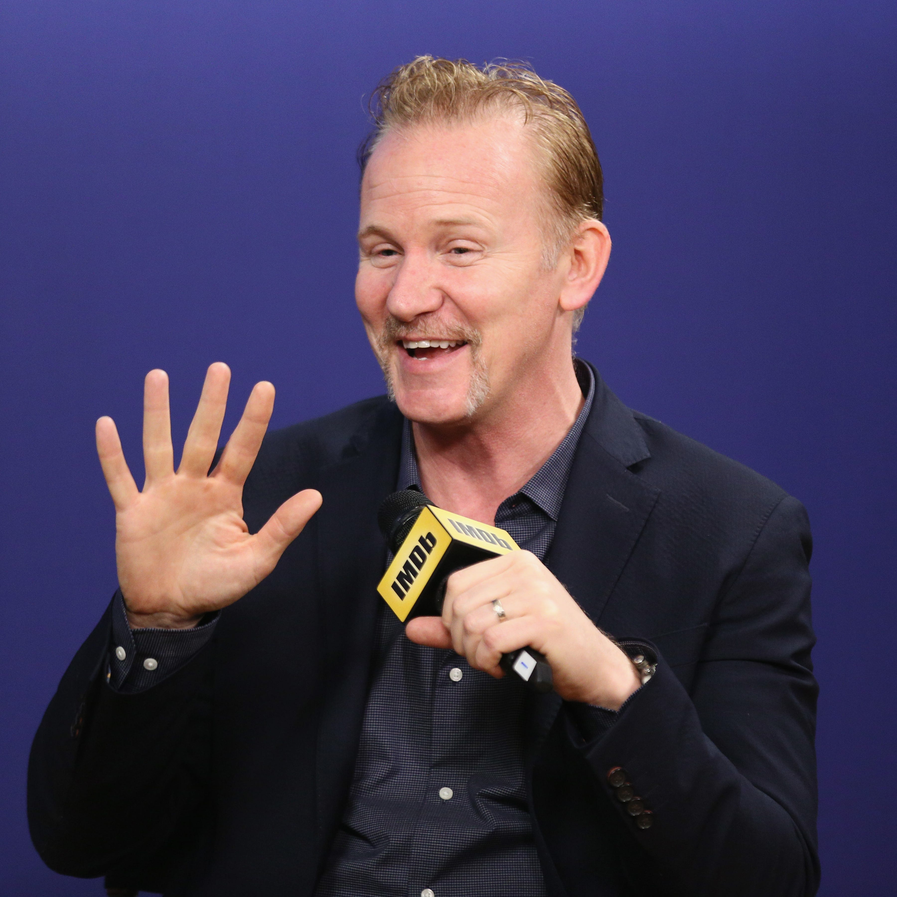 Documentary filmmaker Morgan Spurlock talks about making the sequel to his Oscar-nominated 'Super Size Me' Friday. The follow-up, titled 'Super Size Me 2: Holy Chicken!' finds him opening his own fast-food restaurant.