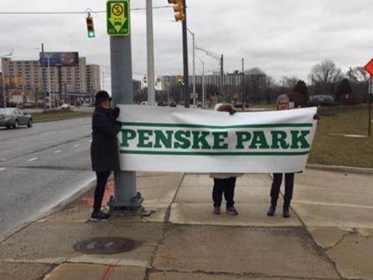 Community group, Belle Isle Concern, brought "Penske