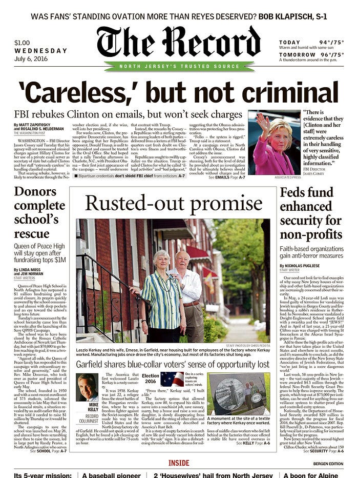 Gannett Buys Bergen Record Other N J Properties