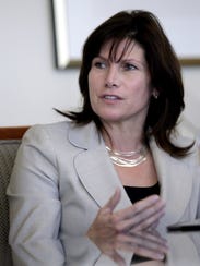 Congresswoman Mary Bono at The Desert Sun offices in