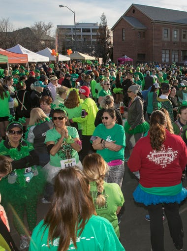 A photograph from the 5th annual Leprechaun Run in Reno on Sunday, March 12, 2017.