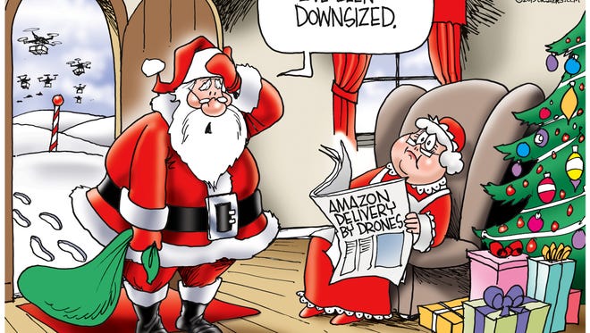 Santa may be out of work because Amazon wants to begin delivery of packages by drones. 