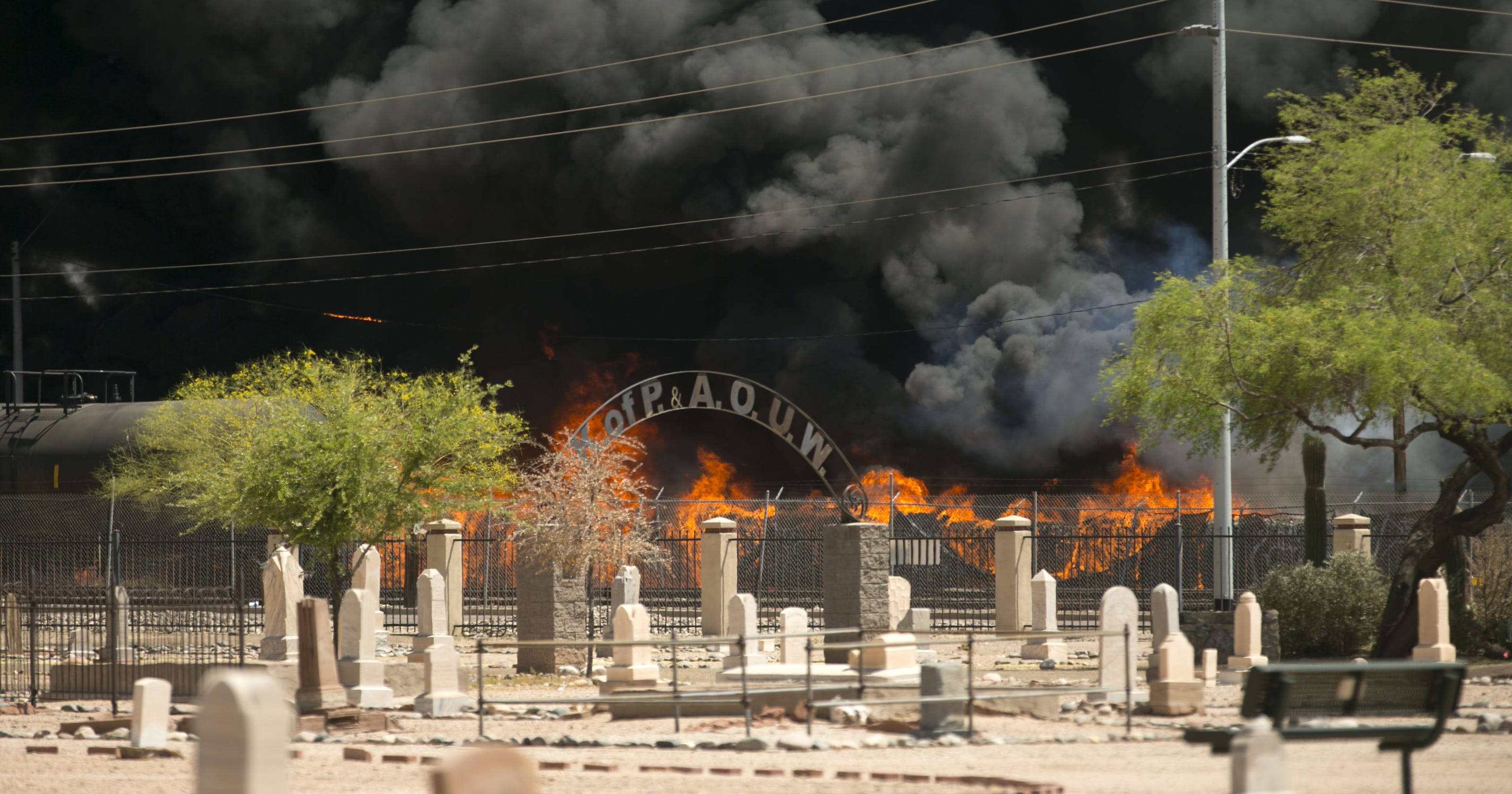 Fire breaks out at downtown Phoenix recycling plant