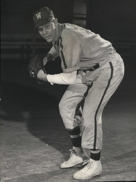 1952 Press Photo Harvey Kuenn Jr. player for Wisconsin baseball.