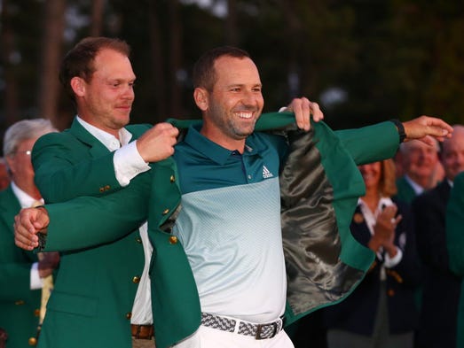 Image result for sergio garcia green jacket