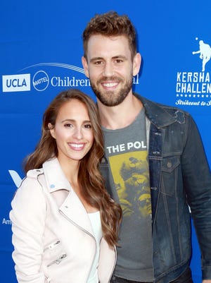 Vanessa Grimaldi and Nick Viall, in Los Angeles in July, have broken up.