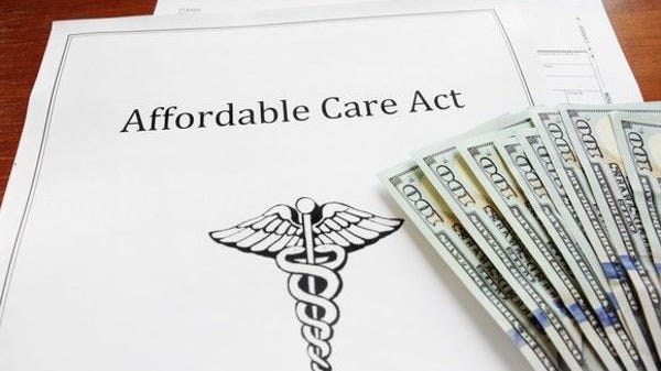 Report labeled Affordable Care Act with medical...
