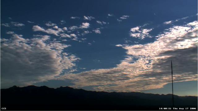 Clouds form over Mount Lemmon