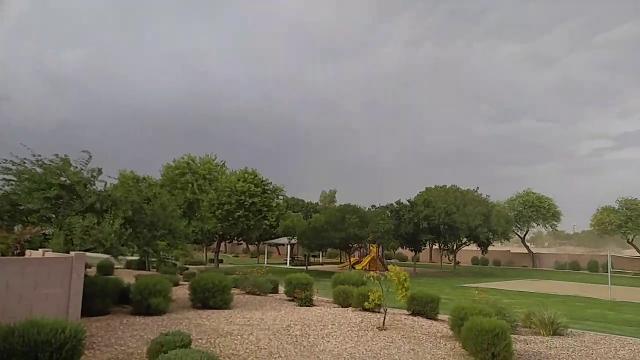Monsoon storm approaches in far West Valley