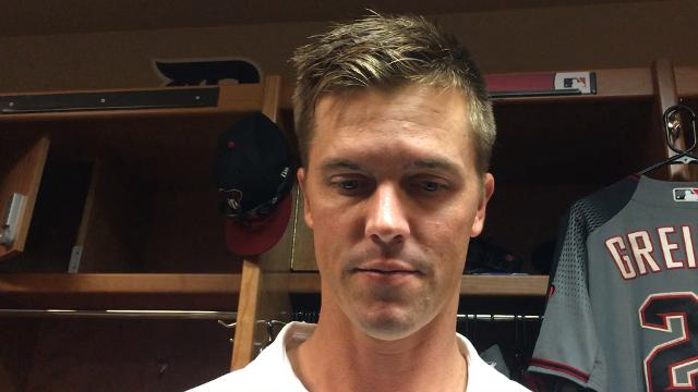 Zack Greinke on his outing vs. Reds