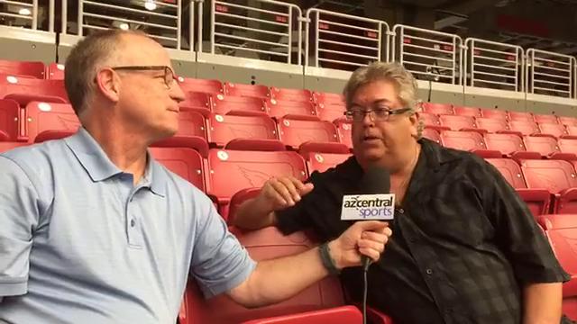 Kent Somers and Bob McManaman on Cardinals final practice before Raiders game