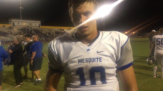 Mesquite's Wade Sapergia on team's win