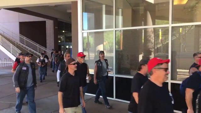 'Bikers for Trump' arrives at Phoenix Convention Center