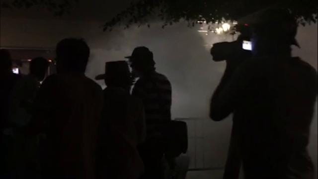 Police fire gas at protesters in Phoenix