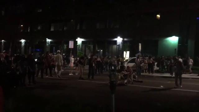 Crowd peacefully gathers in downtown Phoenix