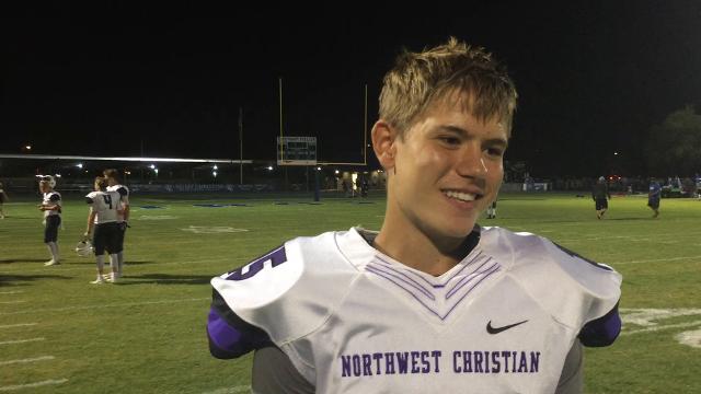 Northwest Christian's Johnathan Metzger talks about his big first half against Valley Christian