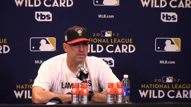 Lovullo discusses the wild-card game against the Rockies