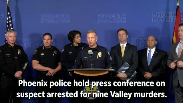 Phoenix police hold press conference on serial killings