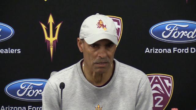 ASU football coach Herm Edwards comments after his first spring football workout