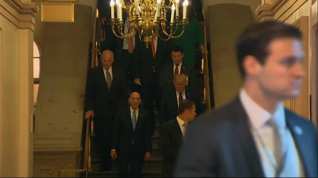 Trump arrives on Capitol Hill for tax talks