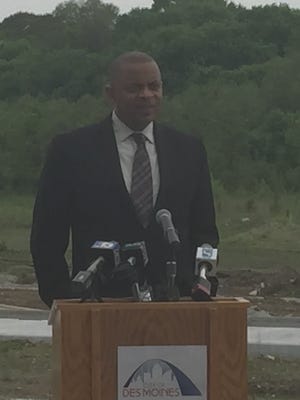 U.S. Secretary of Transportation Anthony Foxx speaks about the importance of infrastructure resources at the location of the Southeast Connector. The Southeast Connector is expected to expand Martin Luther King Jr. Parkway to Pleasant Hill.