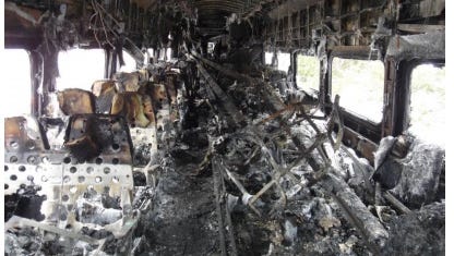 View of the rail car after the Feb. 3, 2015 train crash that killed six people and injured more than a dozen. Photo was part of public docket NTSB released on Dec. 16, 2015.