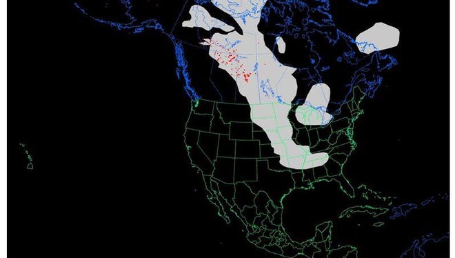 Smoke map from the forest fires in Canada
