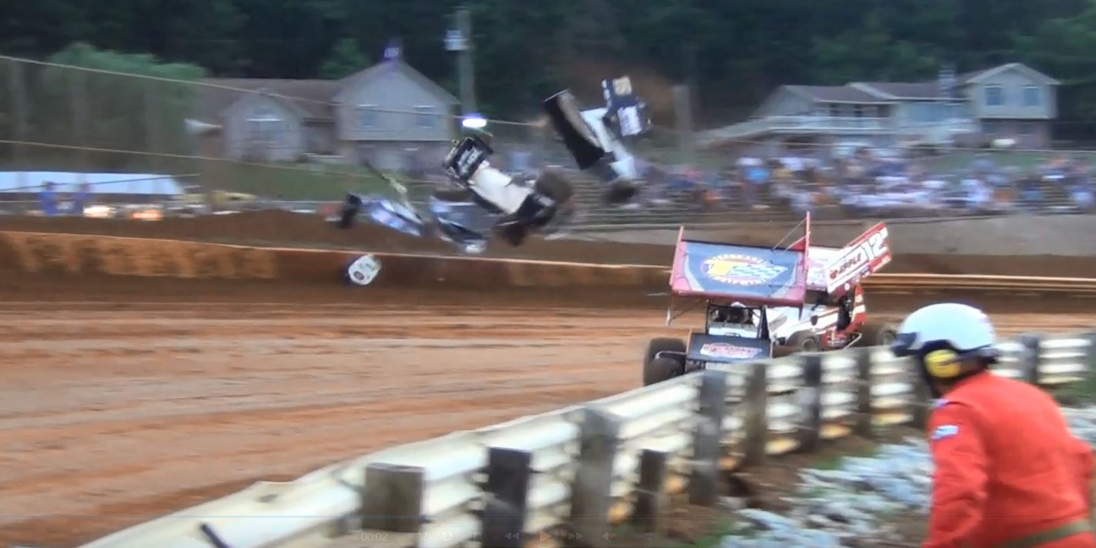 Lincoln Speedway crash caught on video not an sight